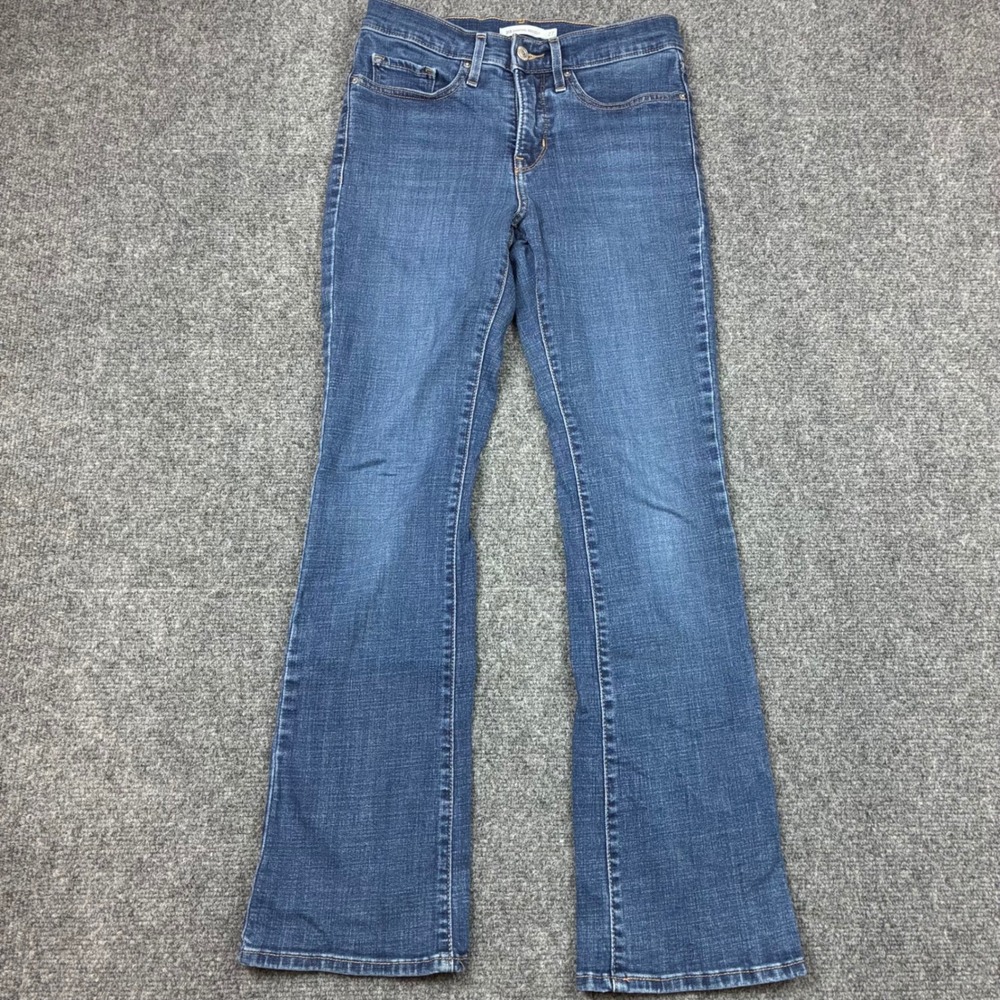 Levis 315 Shaping Bootcut Jeans Womens Size 27W 27x30 Medium Wash Blue Denim